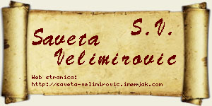 Saveta Velimirović vizit kartica